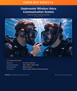 Sistema de Comunicación Subacuática Inalámbrico SMACO, Intercomunicador Ultrasónico PTT de Buceo a Prueba de Agua de 50 m para Máscara Facial Completa de Buceo - Product Image 5