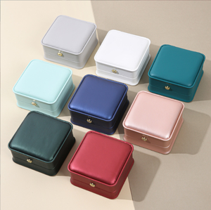 Wholesale High-grade Artificial Leather <b>Ring</b> Jewelry <b>Box</b> Custom logo Crown Necklace Pendant Packaging Jewelry <b>Box</b> - Product Image 6