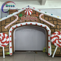Arche gonflable géante en forme de bonbon pour la décoration des événements de Noël