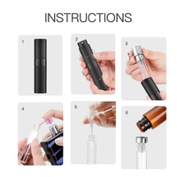 Flacon de recharge de parfum en verre OMI, capacité 5 ml, bouchon en caoutchouc, sérigraphie, forme personnalisable, tailles variées, pour bar à parfums