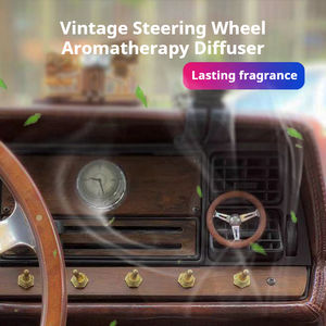 Ambientador para Auto, Difusor de Perfume, Clip de Ventilación con Diseño de Volante de Madera Moderno, Decoración con Fragancia, Accesorios Interiores, Eliminador de Olores - Product Image 3
