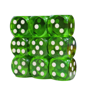 Juego personalizado de 12mm D6, Juegos de Mini dados a granel, Cubo de Metal de plástico transparente colorido, esquinas redondeadas para juegos de mesa, caja de Metal - Product Image 2