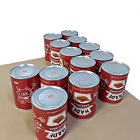 Vente en gros, échantillon gratuit, boîte métallique ronde en fer blanc de qualité alimentaire 99mm*120mm avec couvercle à vis pour boissons, facile à ouvrir