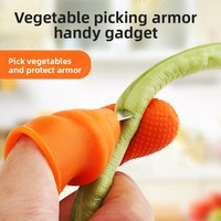 Couteau à pouce avec kit de protection anti-coupure pour les doigts, outil de cueillette de fruits, protection des mains, outils de jardinage pour la taille des fruits et légumes