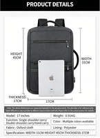 Sac à dos personnalisable en stock pour l'université, les voyages, les activités de plein air, les affaires, l'école, imperméable, sac à dos de voyage, sac à dos d'épaule pour ordinateur portable