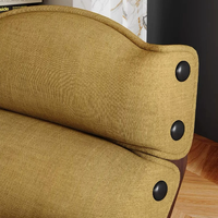 Simple haut de gamme italien en bois massif tissu Art chaise décontractée salon meubles design moderne en bois massif tissu Art meubles