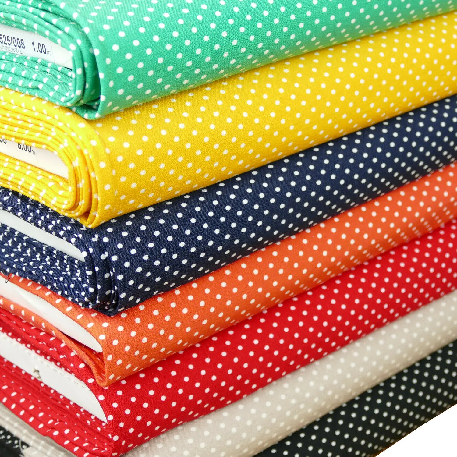 Rayon Nylon Spandex Soft Stretch Fabric Polka Dot Printed Bengaline Grosgrain Fabric for Trousers Pants Skirt