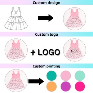 Nuovo Modello di Abito Estivo da Principessa per Bambina, Senza Maniche, con Motivo a <span class=keywords><strong>Farfalla</strong></span>, Personalizzazione Disponibile - Product Image 3