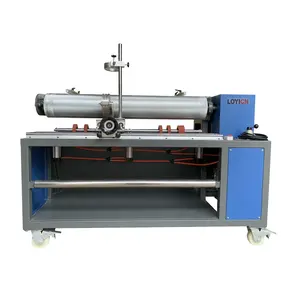 Install guide bar on pvc surface conveyor transmission drive belt with loyicn bar tacker machine