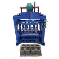 Machines manuelles de fabrication de briques autobloquantes, petite machine à fabriquer des blocs QT4-40 à vendre au Zimbabwe