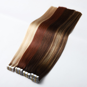 Extensions de cheveux adhésives de qualité salon 12a+ de qualité supérieure, cheveux humains <span class=keywords><strong>Remy</strong></span> authentiques, 100% cheveux vierges vietnamiens, cuticules alignées - Product Image 2