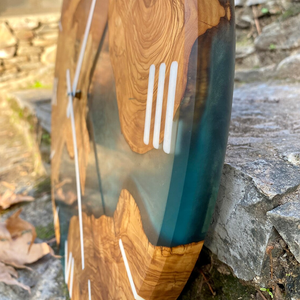 <span class=keywords><strong>Orologio</strong></span> <span class=keywords><strong>da</strong></span> <span class=keywords><strong>Parete</strong></span> Rotondo in Resina e Legno, Stile Industriale, Colore <span class=keywords><strong>Blu</strong></span>, Decorazione per la Casa - Product Image 6