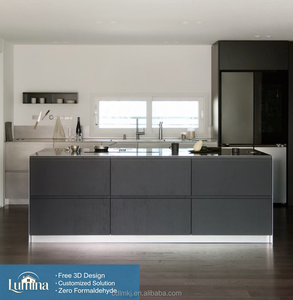 Armarios de <span class=keywords><strong>Cocina</strong></span> Modulares Modernos de Acero Inoxidable con Bisagras, Diseño Ignífugo para Ahorrar Espacio en Apartamentos Pequeños - Product Image 1