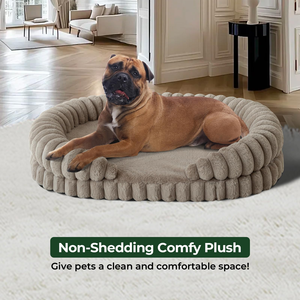 Camas de Lujo para Perros de Espuma Viscoelástica con Corduroy, Camas Ortopédicas para Mascotas con Logotipo Personalizado, Funda Lavable y Extraíble, OEM ODM - Product Image 5