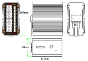 Switch PoE industriel géré Gigabit à 16 ports PoE avec 8 ports SFP fibre optique 100/1000M en uplink - Product Image 1
