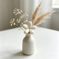 Fleur de jasmin en bois de Sola écologique de 1,6 pouce, fleur décorative personnalisée avec fil floral pour la maison et la décoration multi-fêtes