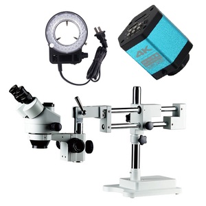 7-45X Industrial Trinoscope Zoom Bracket Stereo <strong>Microscope</strong> 48MP 4K HD TYPE-C 3840*2160 <strong>Pixel</strong> with Light Camera for Phone Repair