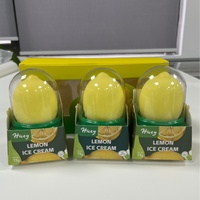 Hicey Vente en gros de crème glacée au citron croustillante au chocolat Certifiée HALAL Crème glacée en forme de fruits 75g