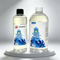 Kit de résine époxy transparente GSD AB pour table en résine, durcissement de sols, spécimens, fleurs séchées, moulage artisanal