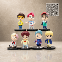 Lot de figurines miniatures Kpop Chibi Boy Band Idol Merch pour décoration d'événements, cadeaux de fête, centres de table et objets promotionnels