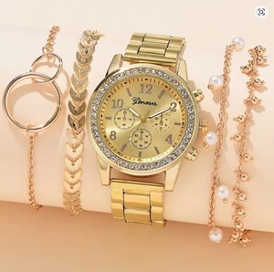 Montres-bracelets haut de gamme pour femmes à la mode Style Hong Kong Bracelet en acier inoxydable Boîtier en alliage Montres polyvalentes pour femmes - Product Image 6