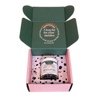 Caja de embalaje de cartón corrugado plegable personalizada de fábrica para envíos de suplementos, con inserto de cartón troquelado personalizado para embalaje de regalos