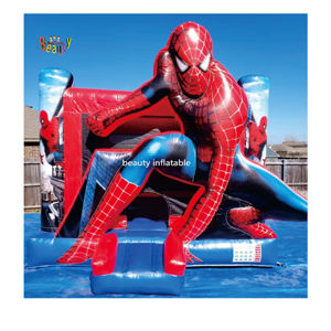 Thương mại PVC <span class=keywords><strong>Inflatable</strong></span> Spider Man <span class=keywords><strong>Bounce</strong></span> House Combo trượt cho Đảng cho thuê - Product Image 1