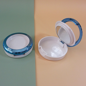 Estuche Redondo Vacío para Polvo Compacto, Contenedor Individual para Sombra de Ojos y Colorete, con Espejo Incorporado, Logotipo Personalizado, Estuche Cosmético de Marca Privada - Product Image 1