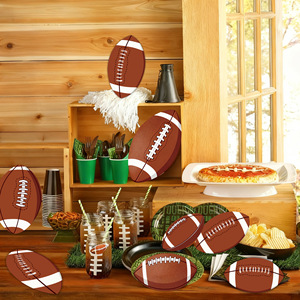 Affiches de jeu de cache-yeux sur le thème du football, fournitures de fête du Super Bowl, lot de 24 décorations jetables - Product Image 3