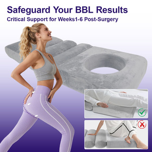 Oreiller <span class=keywords><strong>de</strong></span> récupération BBL OEM/ODM avec trou central, mousse ergonomique haute densité pour post-chirurgie, housse personnalisable - Product Image 2