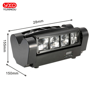 미니 Led 스파이더 라이트 8X10W RGBW 이동 헤드 빔 라이트 8 눈 led 이동 헤드 <span class=keywords><strong>DJ</strong></span> 효과 조명 바 나이트 클럽 - Product Image 4