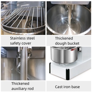 Impastatrice Commerciale da 20L 220V in Acciaio Inox per Pizza, Panetteria <span class=keywords><strong>e</strong></span> Pasticceria - Product Image 6