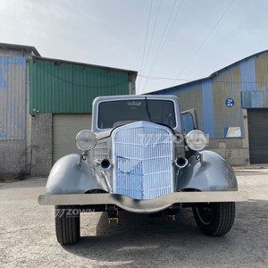Carro de transporte eléctrico de 4 puertas, completamente cerrado, gris vintage, para huéspedes, ideal para B&B minimalista junto al lago, estilo mansión francesa, para paseos de ocio. - Product Image 5