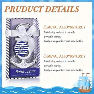 Décapsuleurs d'ancrage nautique en métal, design roue de bateau, cadeaux polyvalents pour anniversaires, mariages, cadeaux pour invités - Product Image 2