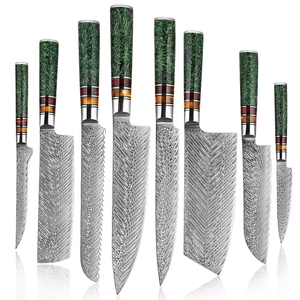 XITUO High Quality Kitchen <strong>Knives</strong> <strong>Sets</strong> Damascus Steel Chef <strong>Knife</strong> <strong>Sharp</strong> Multipurpose Kitchen Tools Green Grain Shell Resin Handle - Product Image 1