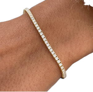 Pulsera de tenis de moissanita de 2/3/4/5/6.5mm, plata S925, color D, VVS, chapada en oro de 18K, joyería hip hop unisex con incrustaciones, certificada GRA - Product Image 2