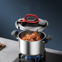 Cuisinière à pression en acier inoxydable 304 pour la cuisine, utilisation à domicile et au restaurant, 6L, cuisinière à pression allemande