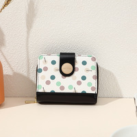 Porte-monnaie court de luxe Jialing 2025 pour femme, étanche, avec fermeture éclair, porte-clés et porte-cartes en PU de haute qualité