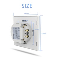 Hooanke UE Électrique Tuya APP Télécommande WiFi Zigbee Écran Tactile Ventilateur Interrupteur de Lumière
