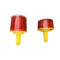 Balise d'alarme routière solaire, lumière rouge, batterie au lithium 3,7 V, 3000 mAh, type fixe, 50 clignotements/minute, lumière d'avertissement