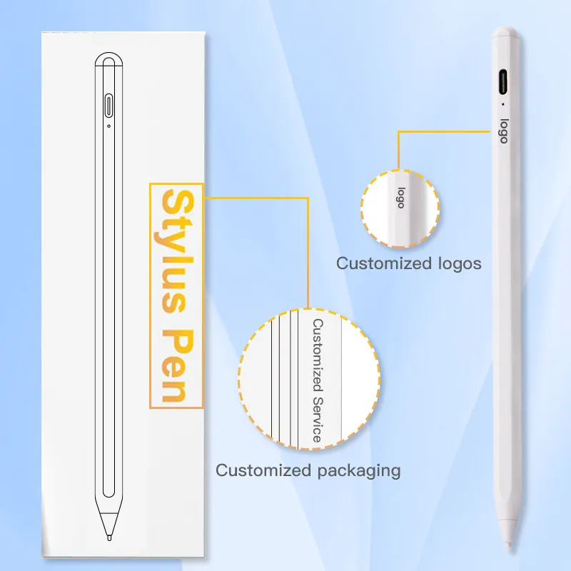 LD100 용량 성 S 펜 터치 스크린 Ios 터치 태블릿 장치 Type-c 충전 태블릿 용 범용 스타일러스 연필