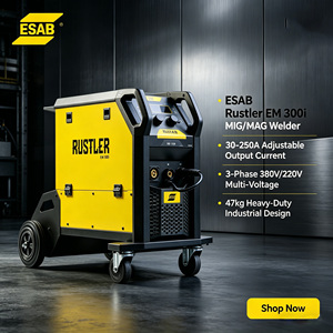 ESAB Rustler EM 300i Máquina de Soldar Inverter MIG MAG con Funciones <span class=keywords><strong>Crater</strong></span> Fill, Burnback, Pre y Post Flujo de Gas para Acero Inoxidable y Aluminio Industrial - Product Image 5