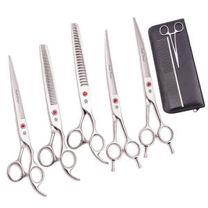 Tijeras Profesionales Portátiles de Alta Gama <span class=keywords><strong>para</strong></span> Peluquería Canina, Acero Inoxidable, Afiladas, Rectas, <span class=keywords><strong>para</strong></span> Adelgazar el Pelo de Perros - Product Image 6