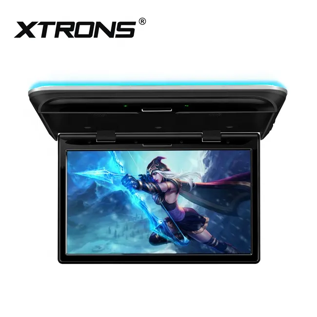 XTRONS 15.6 pollici IPS schermo 1366*768 supporto 8K riproduzione video android flip down schermo <span class=keywords><strong>auto</strong></span> mp5 player
