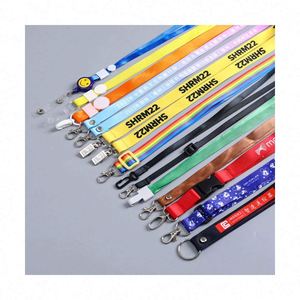 Factory Direct Sales <b>Polyester</b> <b>Lanyard</b> Badge Work Permit Exhibition Work Card Brand <b>Lanyard</b> Silk Screen Printing Heat Transfer - Product Image 1
