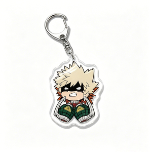 Porte-clés en acrylique Anime Naruto Jujutsu Kaisen <span class=keywords><strong>Demon</strong></span> <span class=keywords><strong>Slayer</strong></span> My <span class=keywords><strong>Hero</strong></span> Academia, figurine Q Chibi, pendentif avec fermoir mousqueton en métal - Product Image 4