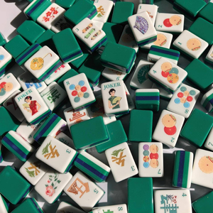 Jeu de Mahjong américain au design classique chinois, 160 tuiles en acrylique de 1,2 pouce de haute qualité, fabriqué en Chine - Product Image 1