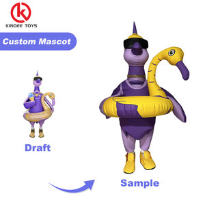 Costume de mascotte gonflable amusant unisexe Kinqee <span class=keywords><strong>pour</strong></span> publicité commerciale, <span class=keywords><strong>dessin</strong></span> <span class=keywords><strong>animé</strong></span> canard de Noël <span class=keywords><strong>pour</strong></span> adulte - Product Image 5