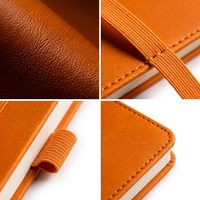 Carnet à spirales A5 en cuir PU avec logo personnalisé, couverture rigide, bande élastique en PVC/tissu, boucle pour stylo, lignes, journal – Cadeau d'affaires/bureau