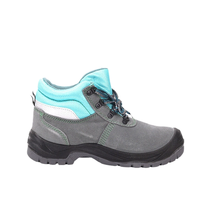 Chaussures de sécurité montantes AOXANG à embout d'acier, semelle intermédiaire anti-perforation en fer, usage industriel, unisexe, toutes saisons, doublure en daim et maille, PU